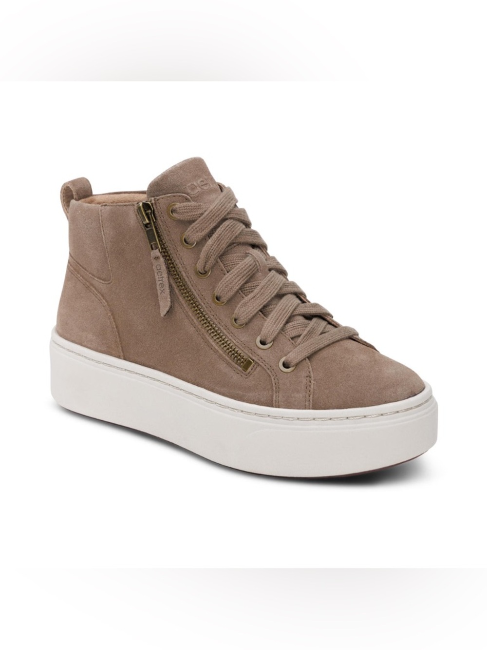 NEW Aetrex Gianna Arch Women’s Support Platform Sneakers | Taupe | Size 9-9.5 US